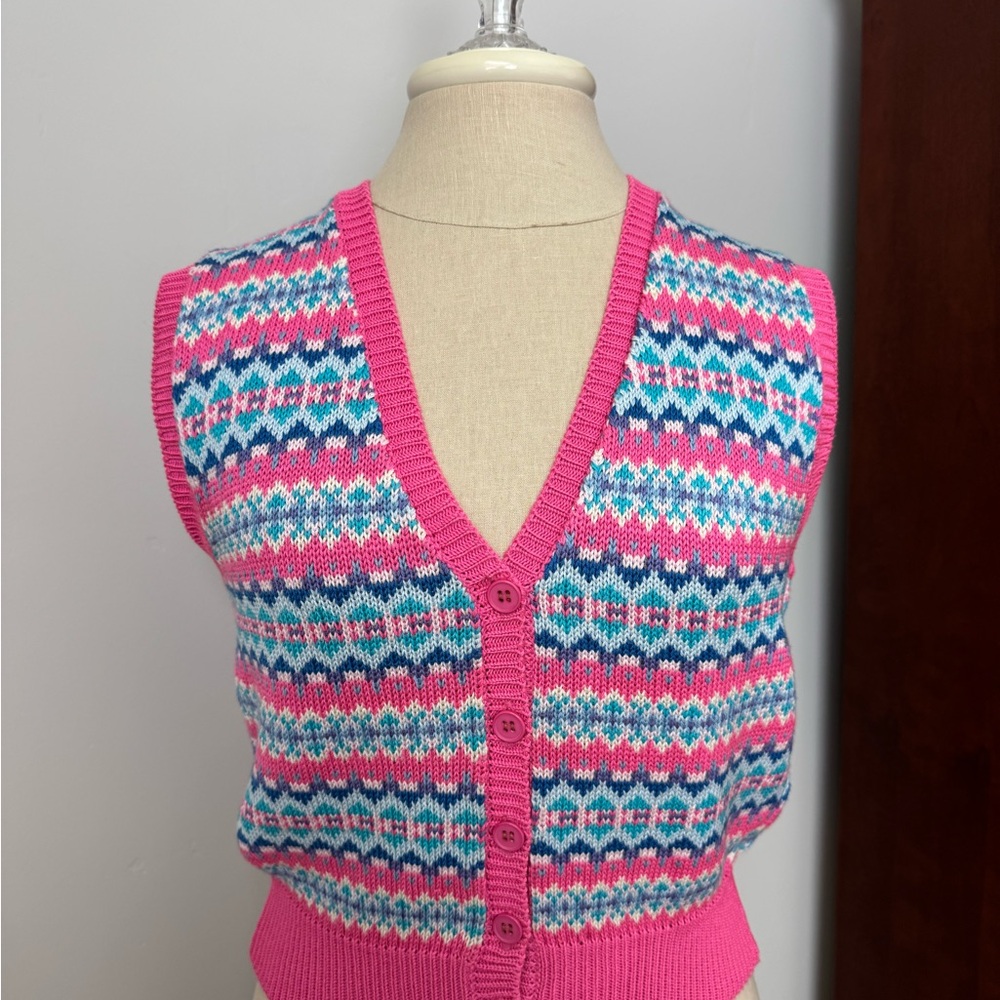 Esprit Fair Isle 1980’s Vintage Vest